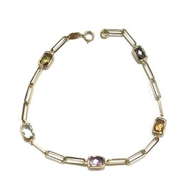 PULSERA SRA. ORO AMARILLO PIEDRA                                      