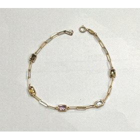 PULSERA SRA. ORO AMARILLO PIEDRA                                      