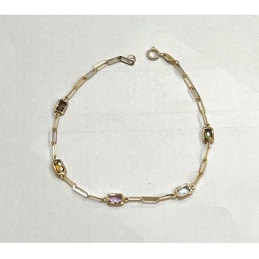 PULSERA SRA. ORO AMARILLO PIEDRA                                      
