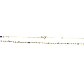 GARGANTILLA ORO TRICOLOR PIEDRA                                       