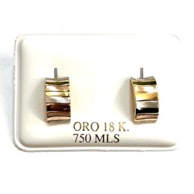 PENDIENTES ARO ORO TRICOLOR                                           