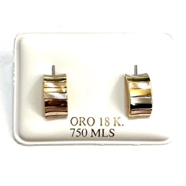 PENDIENTES ARO ORO TRICOLOR                                           