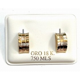 PENDIENTES ARO ORO TRICOLOR                                           