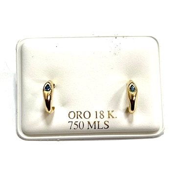 PENDIENTES ARO ORO AMARILLO PIEDRA                                    