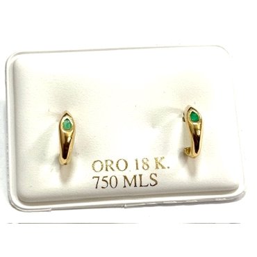 PENDIENTES ARO ORO AMARILLO PIEDRA                                    
