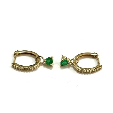 PENDIENTES ARO ORO AMARILLO PIEDRA                                    