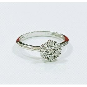 SORTIJA ORO BLANCO BRILLANTES                                         