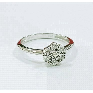 SORTIJA ORO BLANCO BRILLANTES                                         