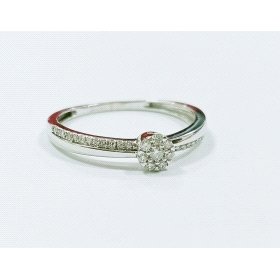 SORTIJA ORO BLANCO BRILLANTES                                         