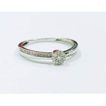 SORTIJA ORO BLANCO BRILLANTES                                         