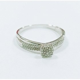 SORTIJA ORO BLANCO BRILLANTES                                         