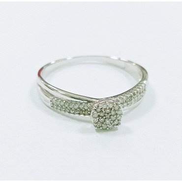SORTIJA ORO BLANCO BRILLANTES                                         