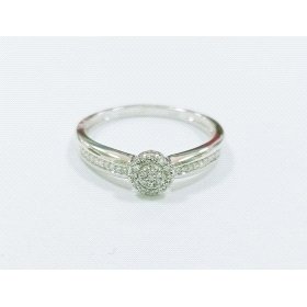 SORTIJA ORO BLANCO BRILLANTES                                         