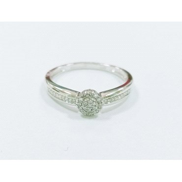 SORTIJA ORO BLANCO BRILLANTES                                         