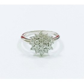 SORTIJA ORO BLANCO BRILLANTES                                         