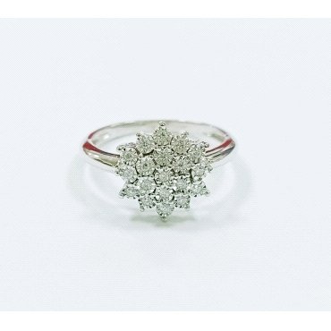 SORTIJA ORO BLANCO BRILLANTES                                         