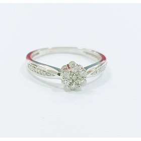 SORTIJA ORO BLANCO BRILLANTES                                         