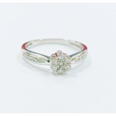 SORTIJA ORO BLANCO BRILLANTES                                         