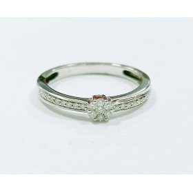 SORTIJA ORO BLANCO BRILLANTES                                         