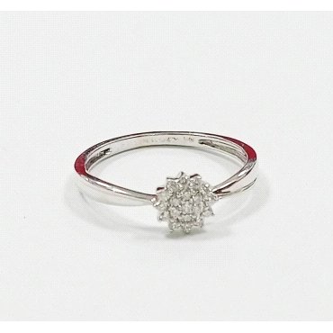 SORTIJA ORO BLANCO BRILLANTES                                         