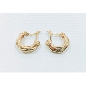 PENDIENTES ARO ORO AMARILLO GRABADA                                   