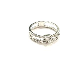 SORTIJA ORO BLANCO BRILLANTES                                         