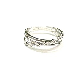 SORTIJA ORO BLANCO BRILLANTES                                         