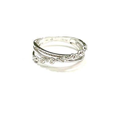 SORTIJA ORO BLANCO BRILLANTES                                         