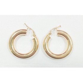 PENDIENTES ARO ORO AMARILLO TUBO                                      