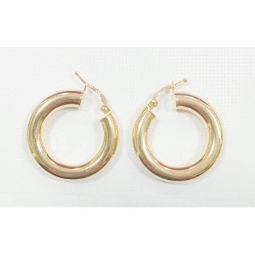 PENDIENTES ARO ORO AMARILLO TUBO                                      
