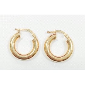 PENDIENTES ARO ORO AMARILLO TUBO                                      