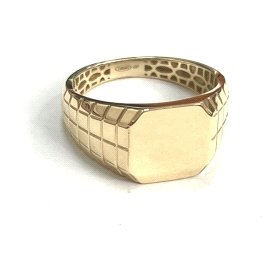 SELLO CABALLERO ORO AMARILLO SEMI HUECO                               