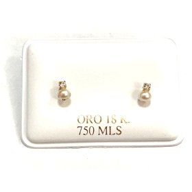 PENDIENTES NIÑA ORO AMARILLO PERLA                                    