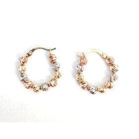 PENDIENTES ARO ORO TRICOLOR                                           