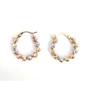 PENDIENTES ARO ORO TRICOLOR                                           