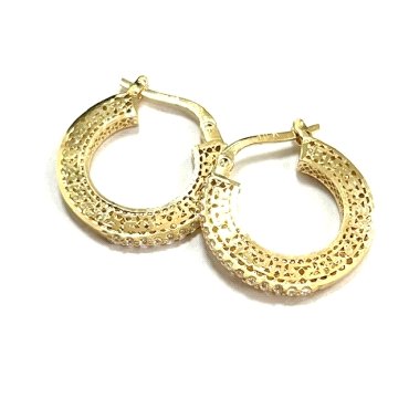 PENDIENTES ARO ORO AMARILLO PIEDRA                                    