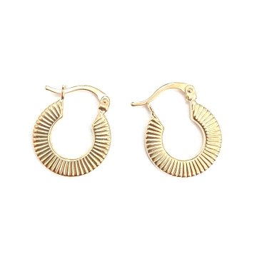 PENDIENTES ARO ORO AMARILLO LISA 10MM                                 