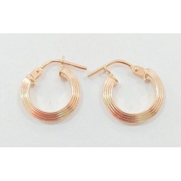 PENDIENTES ARO ORO AMARILLO GRABADA                                   