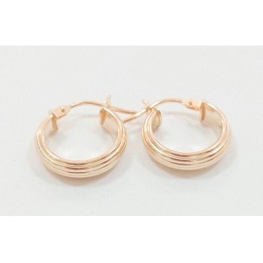 PENDIENTES ARO ORO AMARILLO GRABADA                                   