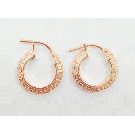 PENDIENTES ARO ORO AMARILLO GRABADA                                   