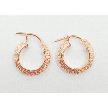 PENDIENTES ARO ORO AMARILLO GRABADA                                   