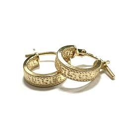PENDIENTES ARO ORO AMARILLO GRABADA                                   