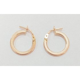 PENDIENTES ARO ORO AMARILLO GRABADA                                   