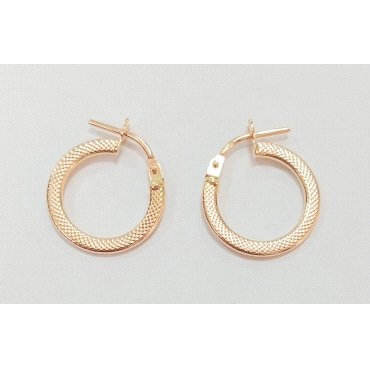 PENDIENTES ARO ORO AMARILLO GRABADA                                   
