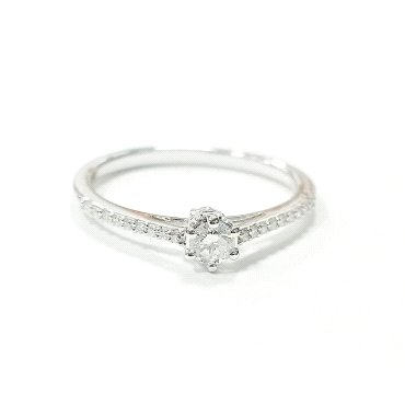 SORTIJA ORO BLANCO BRILLANTES                                         
