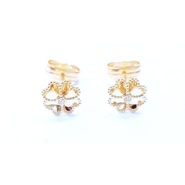 PENDIENTES NIÑA ORO AMARILLO PIEDRA                                   