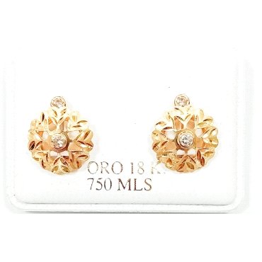 PENDIENTES ORO AMARILLO PIEDRA                                        