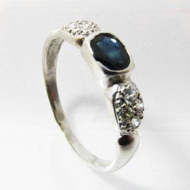 SORTIJA ORO BLANCO PIEDRA