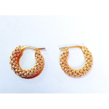 PENDIENTES ARO ORO AMARILLO GRABADA                                   