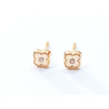 PENDIENTES NIÑA ORO AMARILLO PIEDRA                                   